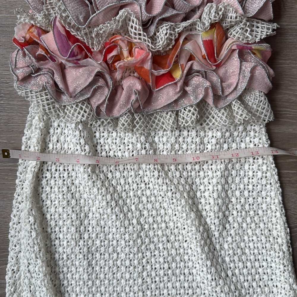 CHIO Long Knit Ruffle Dress in Print XS - Picture 11 of 12
